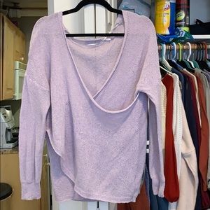 Lilac wrap sweater